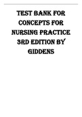 Test Bank for concepts for nursing practice 3rd Edition by Giddens