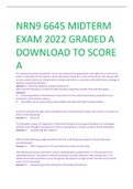 NRN9 6645 MIDTERM  EXAM 2022 GRADED A  DOWNLOAD TO SCORE  A +