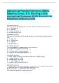 Accuplacer Practice! Sentence Skills, Reading Comp., ESL Reading Skills, Accuplacer Sentence Skills, Accuplacer Reading Comprehension