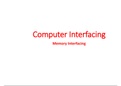 Embedded System Computer interfacing Memory Interfacing Course