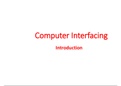 Embedded System Computer Interfacing Intro