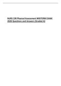 Exam (elaborations) NURS 190 Physical Assesment MidTerm2020 Q&A