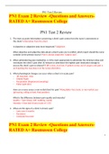 PN1 Exam 2 Review -Questions and Answers- RATED A+ Rasmussen College