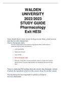 2022/2023 STUDY GUIDE Pharmacology Exit HESI GUARANTEED A+ +A++