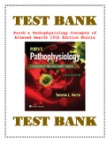 Porth’s Pathophysiology Concepts of Altered Health 10th Edition Norris Test Bank