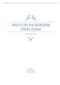 WGU C785 OA BIOCHEM FINAL EXAM