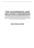 THE GOVERNANCE AND INFLATION CONUNDRUM