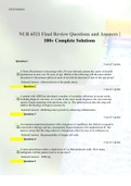 NUR 6521 Final Review Questions and Answers | 100+ Complete Solutions