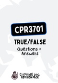 CPR3701 - MCQ ExamPACK (Multiple Choice Questions and ANSWERS for 2015-2020)