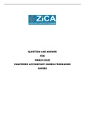 QUESTION AND ANSWER FOR MARCH 2020 CHARTERED ACCOUNTANT ZAMBIA PROGRAMME PAPER