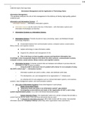 C468 Info Mgt & Tech App Notes. IT study guide