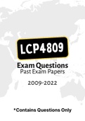 LCP4809 - Exam Questions PACK (2009-2022) 