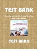 Test Bank for Maternity and Pediatric Nursing 4th Edition Ricci Kyle Carman