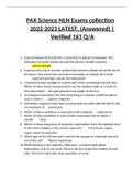 PAX Science NLN Exams collection 2022-2023 LATEST, (Answered) | Verified 161 Q/A