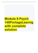 Module 8 Psych 140PortageLearnig with complete solution