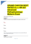 RATED A+++ NR 507 Advanced Pathophysiology Midterm Exam