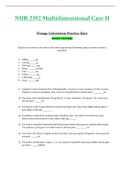 Dosage Calculation Quiz - NUR2392 / NUR 2392 (Latest 2022 / 2023) : Multidimensional Care II / MDC 2 - Rasmussen