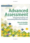 Advanced Assessment 4th Edition by Goolsby Test Bank