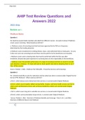 AHIP Test Review Questions and Answers 2022