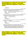 NURS 6521NURS6521 Final NURS-6521N-55, Advanced Pharmacology Exam - Week 11 2022/2023 LATEST UPDATE & UPGRADED A+ LEVEL Walden University