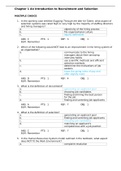 MOS 3384 Chapter 01 An Introduction to Selection and Recruitment Catano 5e Test Bank