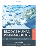 Brody’s Human Pharmacology 6th Edition Wecker Test Bank