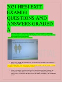 2021 HESI EXIT EXAM 61 QUESTIONS AND ANSWERS GRADED A 