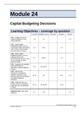 ACG - Module  24: Capital Budgeting Decisions. Questions and Answers. Rationales Provided.