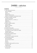 Summary theory calculus (2WBB0) for final exam