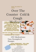 NR 566 Week 3 Discussion; Patient Education OTC Medications Infographic; Over The Counter  Cold & Cough  Medications