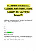 Journeyman Electrician #5 | Questions and Correct Answers | Latest Update 2024/2025 | Graded A+