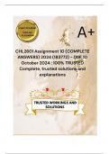 CHL2601 Assignment 10 (COMPLETE ANSWERS) 2024 (183772) - DUE 10 October 2024 ; 100% TRUSTED Complete, trusted solutions and explanations