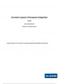 Economic aspects of European Integration  - 16/20 