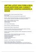 AMFTRB LATEST 2024 FORM A REAL EXAM QUESTIONS AND CORRECT ANSWESRS (VERIFIED ANSWERS) A GRADE 