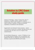 Solution to CRC Exam study guide