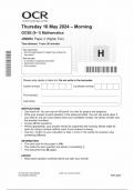 OCR GCSE MATHEMATICS PAPER 4 2024 (J560/04:Higher Tier)