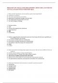 BIOLOGY OF CELLS AND ORGANISMS ( BIOS 100 ) ACCURATE  ACTUAL EXAM WITH VERIFIED Q&A