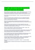 CMN 548 Unit 5 Exam Questions with All Correct Answers 