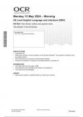 OCR AS Level English Language and Literature (EMC)  H074/01 Non-fiction written and spoken texts June 2024