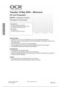 OCR AS Level Geography  H081/01 Landscape and place June 2024