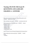 Nursing 130 (NUR 130) Exam #5 QUESTIONS AND ALREADY GRADED A+ ANSWERS