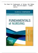 TEST BANK for Fundamentals of Nursing 11TH Edition by Potter Perry PDF 2024 Latest copy