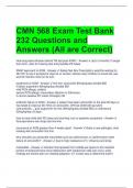 Bundle For CMN 568 Exam Questions and Answers