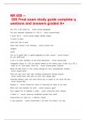 NR 658 -- GIS Final exam study guide complete questions and answers graded A+