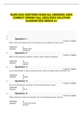 NURS 6541 MIDTERM EXAM ALL ANSWERS 100% CORRECT SPRING FALL-2022/2023 SOLUTION GUARANTEED GRADE A