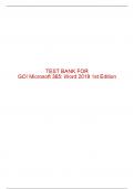 Test Bank For GO! Microsoft 365: Word 2019 1st Edition All Chapters - 9780136874645