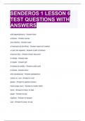 SENDEROS 1 LESSON 6 TEST QUESTIONS WITH ANSWERS 