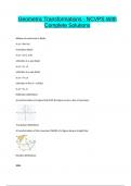 Geometric Transformations - NCVPS With Complete Solutions