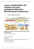 uitwerking macro-evolutie (hfdst. 25)– Ontstaan van leven, geologische tijdschaal– Patronen boven soortsniveau