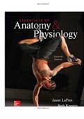 Essentials of Anatomy and Physiology 7th Edition Lapres Test Bank